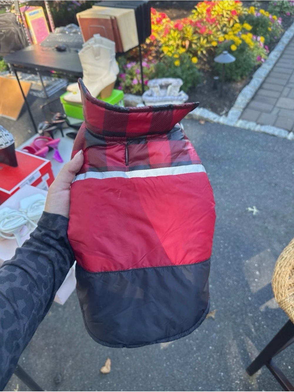 Red & Black Pet Puffer Jacket - Insulated Winter Coat